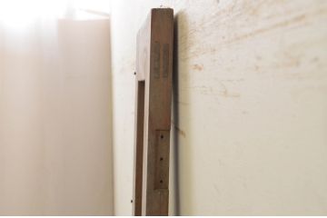 アンティーク建具　昭和レトロな雰囲気漂う幅狭扉1枚(ドア、引き戸、ガラス戸　ガラス扉)(R-071921)