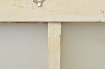 アンティーク建具　ペイント仕上げ限定　レトロな空間づくりにおすすめなガラス戸1枚(引き戸)(R-071923)