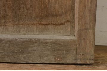 アンティーク建具　古い木味が魅力的なガラス戸1枚(引き戸、格子戸)(R-071924)