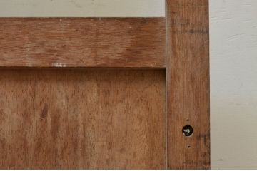 アンティーク建具　古い木味が魅力的なガラス戸1枚(引き戸、格子戸)(R-071924)