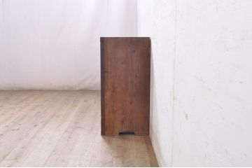 和製アンティーク　古い木味が魅力的のシンプルな飾り棚(オープンラック、ブックシェルフ、本棚、ディスプレイラック)(R-071947)