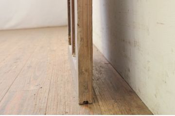 アンティーク建具　格子デザインがお洒落な幅狭ガラス戸1枚(引き戸)(R-071949)