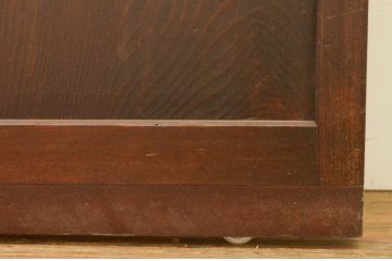 アンティーク建具　品のあるかわいらしいデザインの組子入りガラス帯戸1枚(引き戸、板戸、ガラス戸、格子戸)(R-071952)