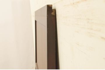 アンティーク建具　品のあるかわいらしいデザインの組子入りガラス帯戸1枚(引き戸、板戸、ガラス戸、格子戸)(R-071952)
