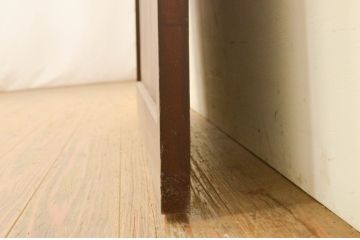 アンティーク建具　品のあるかわいらしいデザインの組子入りガラス帯戸1枚(引き戸、板戸、ガラス戸、格子戸)(R-071952)