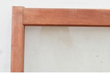 アンティーク建具　素朴な木味が魅力的なガラス窓1枚(明かり取り、明り取り、引き戸)(R-071953)