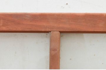 アンティーク建具　素朴な木味が魅力的なガラス窓1枚(明かり取り、明り取り、引き戸)(R-071953)