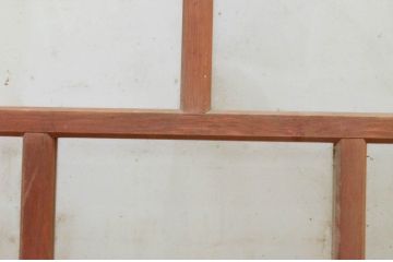 アンティーク建具　素朴な木味が魅力的なガラス窓1枚(明かり取り、明り取り、引き戸)(R-071953)