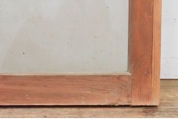 アンティーク建具　素朴な木味が魅力的なガラス窓1枚(明かり取り、明り取り、引き戸)(R-071953)