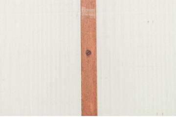 アンティーク建具　どこか懐かしい雰囲気を醸し出すモールガラス入り幅狭ガラス窓1枚(明かり取り、明り取り、引き戸)(R-071954)