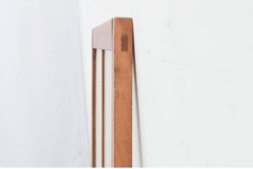 アンティーク建具　どこか懐かしい雰囲気を醸し出すモールガラス入り幅狭ガラス窓1枚(明かり取り、明り取り、引き戸)(R-071954)