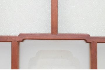 アンティーク建具　大正ロマン　ダイヤガラスの模様が素敵なガラス窓1枚(引き戸、ガラス戸)(R-071955)