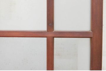 アンティーク建具　大正ロマン　ダイヤガラスの模様が素敵なガラス窓1枚(引き戸、ガラス戸)(R-071955)