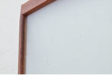 アンティーク建具　懐かしさを感じるレトロなガラス入り窓1枚(引き戸、ガラス戸)(R-071956)