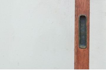 アンティーク建具　懐かしさを感じるレトロなガラス入り窓1枚(引き戸、ガラス戸)(R-071956)