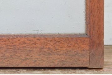 アンティーク建具　懐かしさを感じるレトロなガラス入り窓1枚(引き戸、ガラス戸)(R-071956)