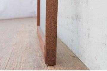 アンティーク建具　懐かしさを感じるレトロなガラス入り窓1枚(引き戸、ガラス戸)(R-071956)