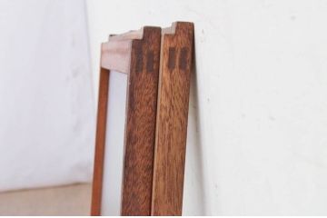 ビンテージ建具　モールガラス入り　レトロな雰囲気作りにおすすめのガラス窓2枚セット(ガラス戸、引き戸、ヴィンテージ)(R-071957)