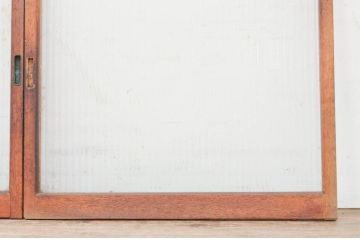 ビンテージ建具　モールガラス入り　レトロな雰囲気作りにおすすめのガラス窓3枚セット(ガラス戸、引き戸、ヴィンテージ)(R-071958)