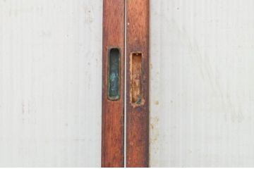 ビンテージ建具　モールガラス入り　レトロな雰囲気作りにおすすめのガラス窓3枚セット(ガラス戸、引き戸、ヴィンテージ)(R-071958)