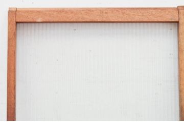 ビンテージ建具　モールガラス入り　レトロな雰囲気作りにおすすめのガラス窓3枚セット(ガラス戸、引き戸、ヴィンテージ)(R-071958)
