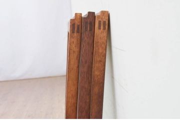 ビンテージ建具　モールガラス入り　レトロな雰囲気作りにおすすめのガラス窓3枚セット(ガラス戸、引き戸、ヴィンテージ)(R-071958)