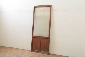アンティーク建具　レトロな空間作りにおすすめのガラス戸1枚(引き戸)(R-071967)