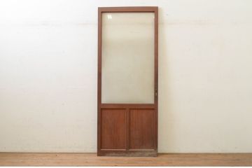 アンティーク建具　レトロな空間作りにおすすめのガラス戸1枚(引き戸)(R-071967)