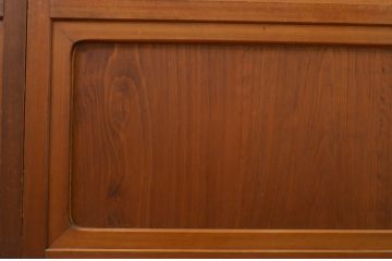 アンティーク建具　最高級!!　最上手物　縦桟79本　総檜(ヒノキ)材　上品な和の空間を演出する裏ガラス入り万本格子戸4枚セット(引き戸、ガラス戸)(R-071973)