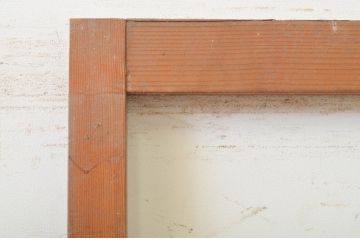 アンティーク建具　昭和レトロな雰囲気漂う幅狭ガラス扉1枚(ドア)(R-071974)