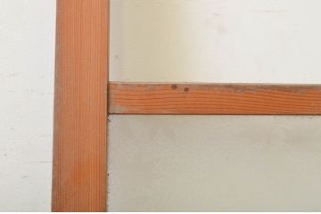 アンティーク建具　昭和レトロな雰囲気漂う幅狭ガラス扉1枚(ドア)(R-071974)