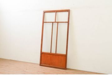 アンティーク建具　ノスタルジックな雰囲気溢れるガラス戸1枚(引き戸)(R-071975)