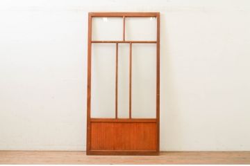 アンティーク建具　ノスタルジックな雰囲気溢れるガラス戸1枚(引き戸)(R-071975)