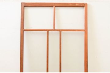 アンティーク建具　ノスタルジックな雰囲気溢れるガラス戸1枚(引き戸)(R-071975)