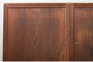 アンティーク建具　杉材　一枚板　味わい深い色合いと木目が魅力的な板戸3枚セット(引き戸)(R-071978)