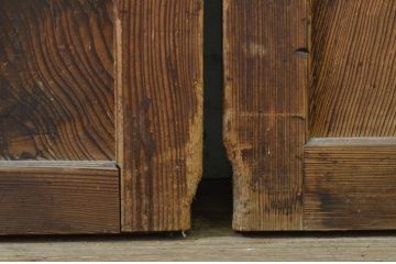 アンティーク建具　杉材　一枚板　味わい深い色合いと木目が魅力的な板戸3枚セット(引き戸)(R-071978)