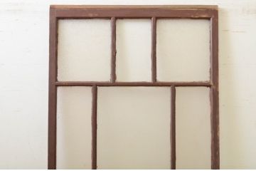 アンティーク建具　ペイント仕上げ限定　昭和レトロな雰囲気漂うガラス戸1枚(引き戸)(R-071979)