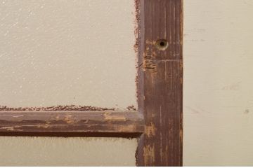 アンティーク建具　ペイント仕上げ限定　昭和レトロな雰囲気漂うガラス戸1枚(引き戸)(R-071979)
