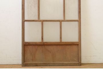 アンティーク建具　大正ロマンの雰囲気漂うガラス戸1枚(引き戸)(R-071980)