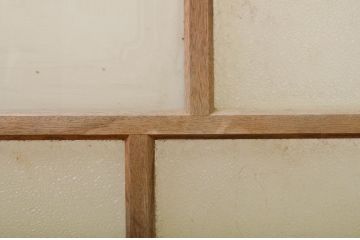 アンティーク建具　大正ロマンの雰囲気漂うガラス戸1枚(引き戸)(R-071980)