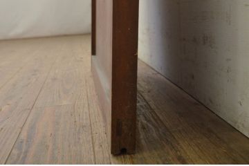 アンティーク建具　大正ロマン　ガラスの模様が素敵な組子入り幅狭ガラス戸1枚(引き戸)(R-071981)