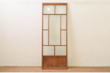 アンティーク建具　大正ロマン　どこか懐かしさを感じる幅狭ガラス戸1枚(引き戸)(R-071982)