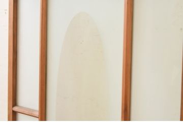 アンティーク建具　大正ロマン　どこか懐かしさを感じる幅狭ガラス戸1枚(引き戸)(R-071982)