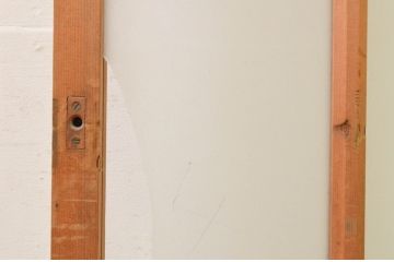 アンティーク建具　大正ロマン　どこか懐かしさを感じる幅狭ガラス戸1枚(引き戸)(R-071982)
