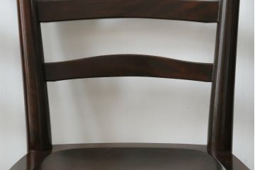 和製ビンテージ　松本民芸家具　シンプルなデザインが魅力的なラダーバックチェア3脚セット(ダイニングチェア、板座チェア、椅子、イス、ヴィンテージ)(R-071992)