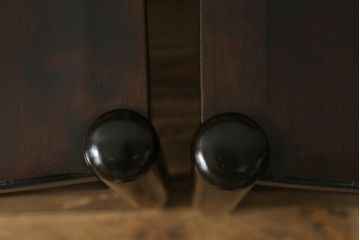和製ビンテージ　松本民芸家具　シンプルなデザインが魅力的なラダーバックチェア3脚セット(ダイニングチェア、板座チェア、椅子、イス、ヴィンテージ)(R-071992)