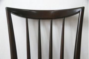 和製ビンテージ　松本民芸家具　220F型　シックな佇まいが魅力的なチェア(ダイニングチェア、板座チェア、椅子、イス、ヴィンテージ)(定価約12万円)(R-071993)