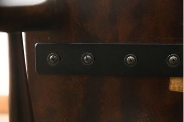 和製ビンテージ　松本民芸家具　220F型　シックな佇まいが魅力的なチェア(ダイニングチェア、板座チェア、椅子、イス、ヴィンテージ)(定価約12万円)(R-071993)
