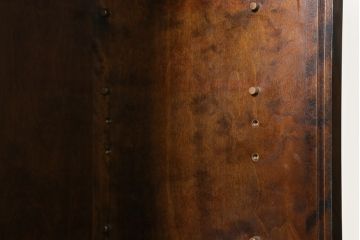 中古　星野民芸(星野民藝)　落ち着いたシックな色合いが魅力のキャビネット(水屋箪笥、食器棚、収納棚、戸棚)(R-072004)