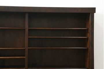 中古　星野民芸(星野民藝)　落ち着いたシックな色合いが魅力のキャビネット(水屋箪笥、食器棚、収納棚、戸棚)(R-072004)